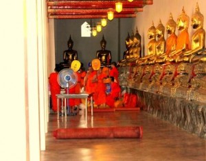 Monks in Thai Temple