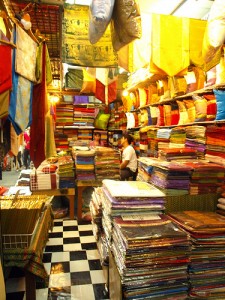 Thai Silk Vendor at Chatuchak Market, photo by wharman