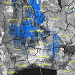 The huge amount of water backed up behind Bangkok