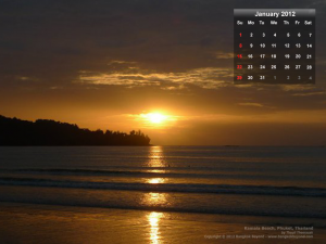 2012 Desktop Calendar
