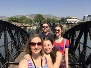 The family on the Bridge over the River Kwai :-)