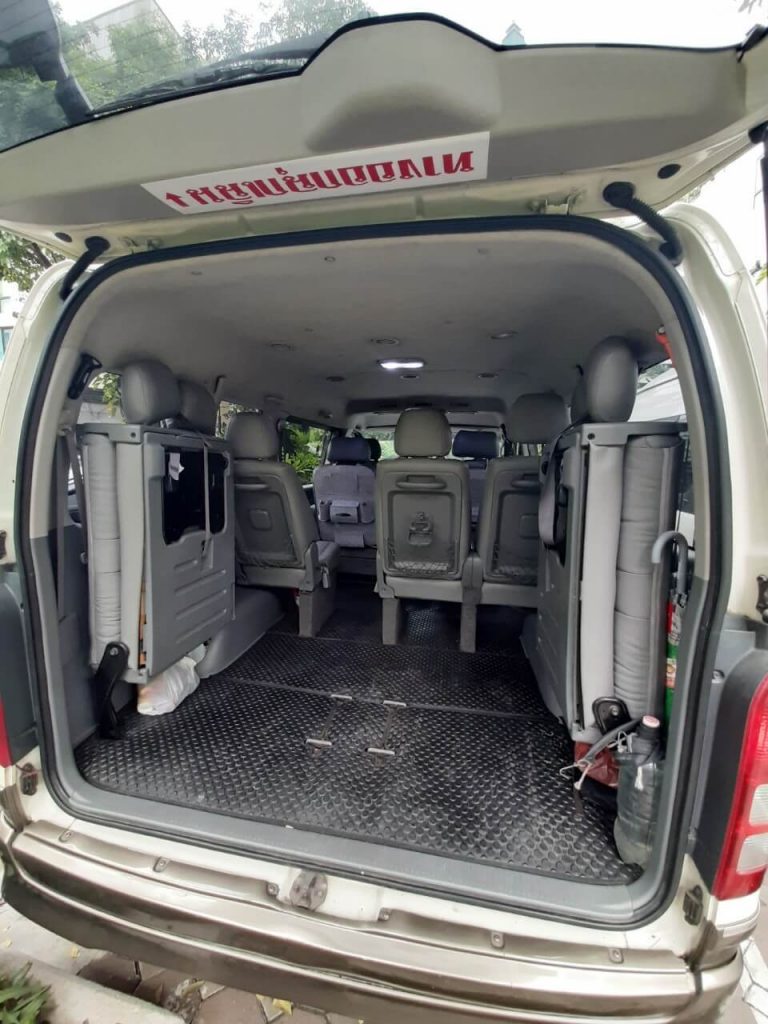 Picture of the back seats of the Toyota Ventury